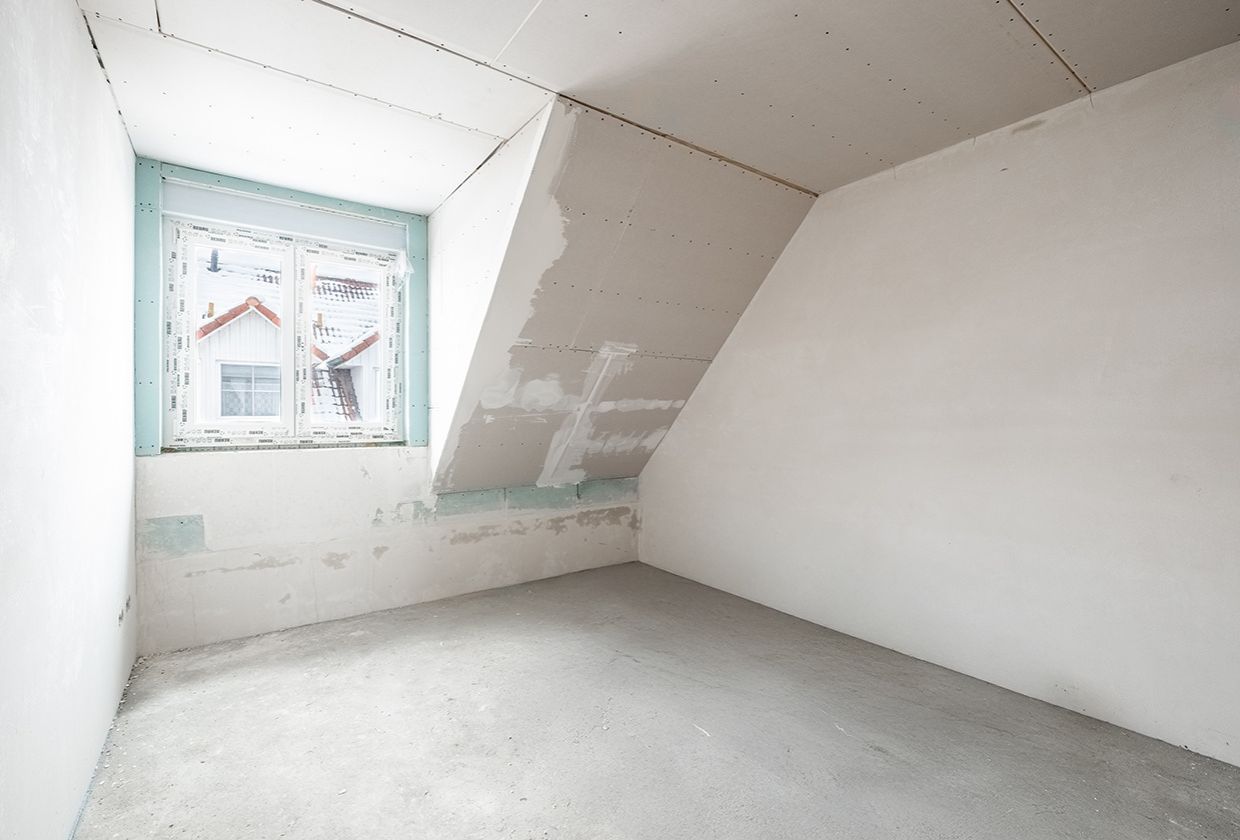 Neubau-Reihenendhaus links Kinderzimmer vorher