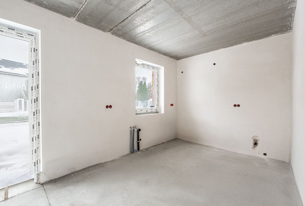 Neubau-Reihenendhaus rechts Küche vorher