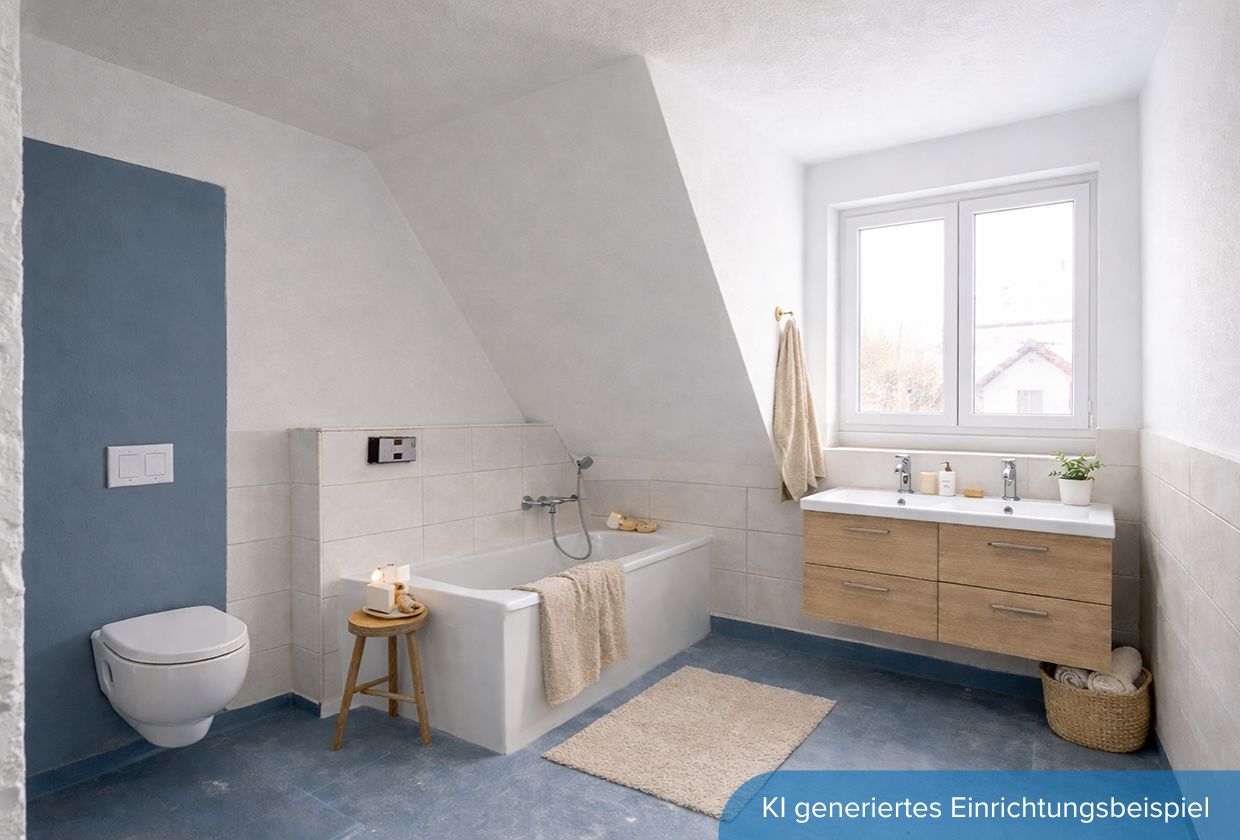 Neubau-Reihenmittelhaus Badezimmer nachher