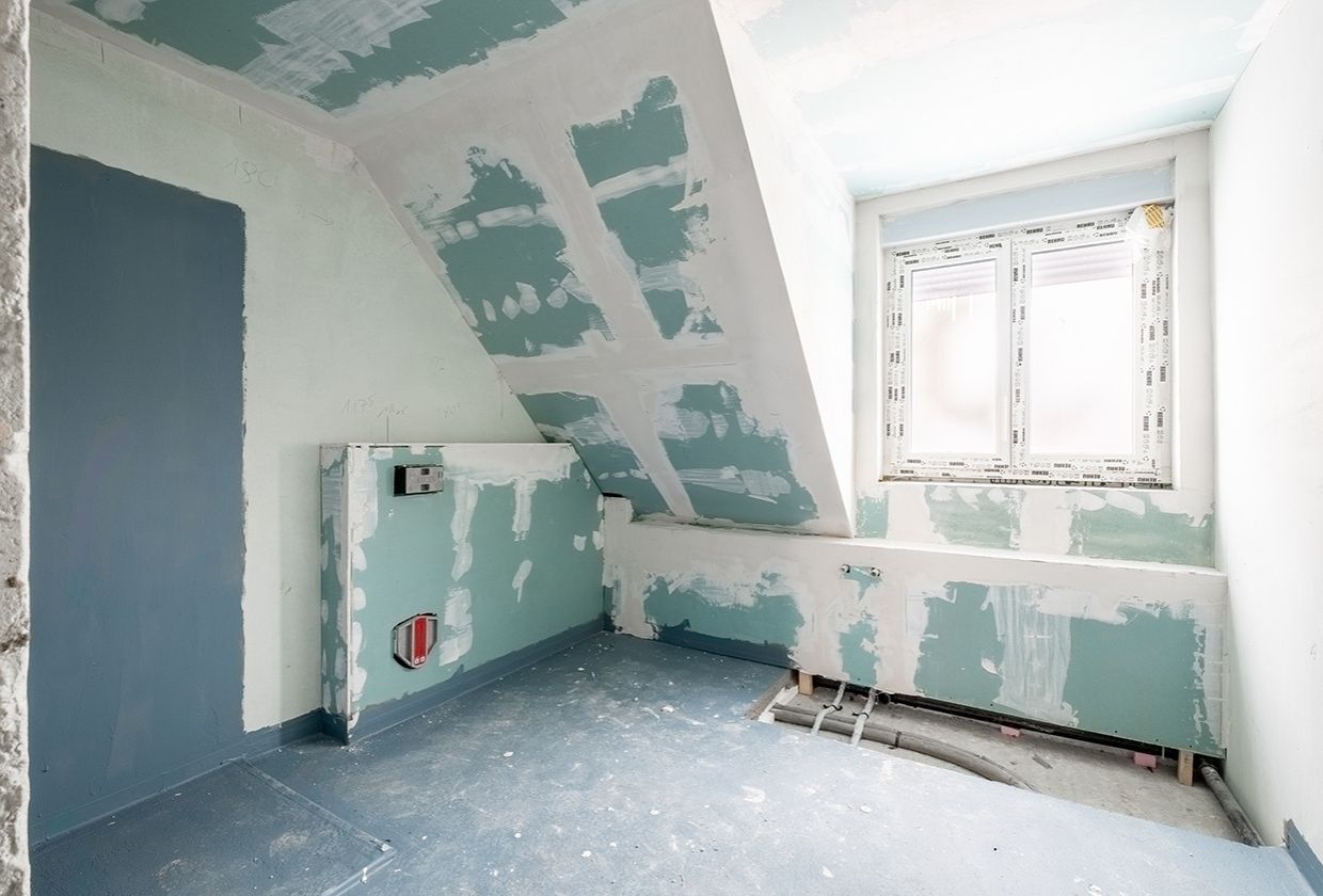 Neubau-Reihenmittelhaus Badezimmer vorher